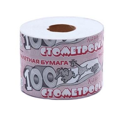 Туалетная бумага Стометровка, зеленый, 30 шт/упак