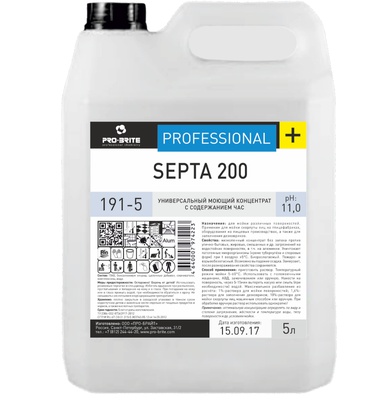 Универсальный моющий концентрат с содержанием ЧАС Pro-Brite Septa 100, 5 л