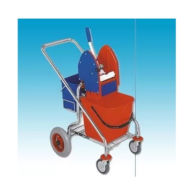 Тележка уборочная складная с большими колесами, сеткой и ведром 6 л (комплект), 1*17 л