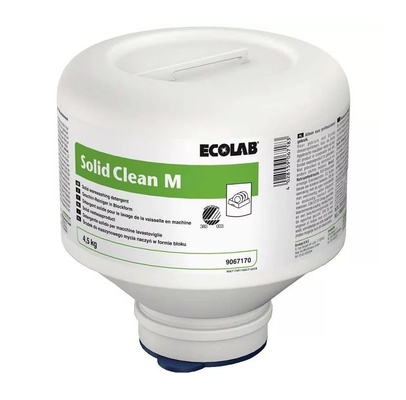 Средство твердое моющее для ПММ, SOLID CLEAN M /Солид Клин М, для воды средней жёсткости, 4,5 кг