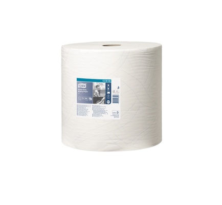 Протирочная бумага Tork Premium, W1, 340 м, 1000 листов, 2 сл, белая, повышенной прочности